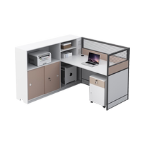 Desk simple modern screen partition bezel card seat staff four-person financial desk and chair combination