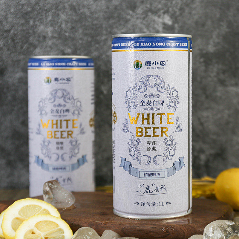 鹿小农 精酿原浆全麦白啤酒 1L*2罐 天猫优惠券折后¥13.9包邮(¥25.9-12)