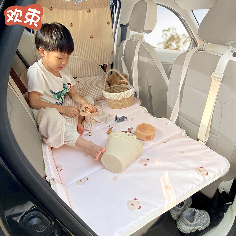 Huanshu 車用トラベルベッド 子供用 睡眠アーティファクト SUV 車用後部座席用寝袋 後部座席用車用マットレス 旋盤