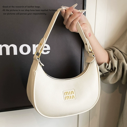 Белая сумка через плечо, сумка подмышку, барсетка, сумка на одно плечо, французский стиль, изысканный стиль