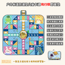 Picnic Mat Music Festival Portable Flying Chess Moisture-proof Mat Childrens Baby Trumpet Ins Style Oxford Cloth Beach Mat