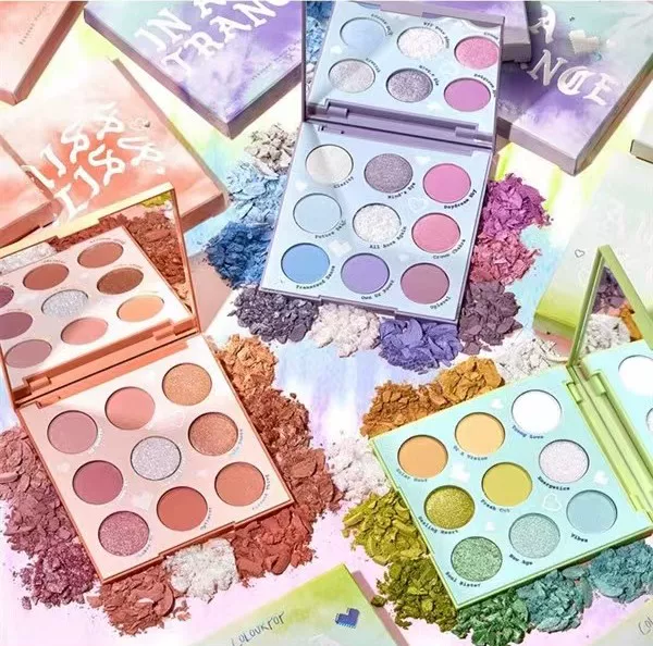 COLOURPOP Kara bubble 9 -color eye shadow plate Outin a Tranter & Miss Blis