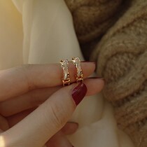 Atmospheric Earrings Advanced Sensation European and American Han Chaos Exaggerated Earrings Womens Net Red Temperament Fashion Circle Pure Silver Retro Harbor Wind