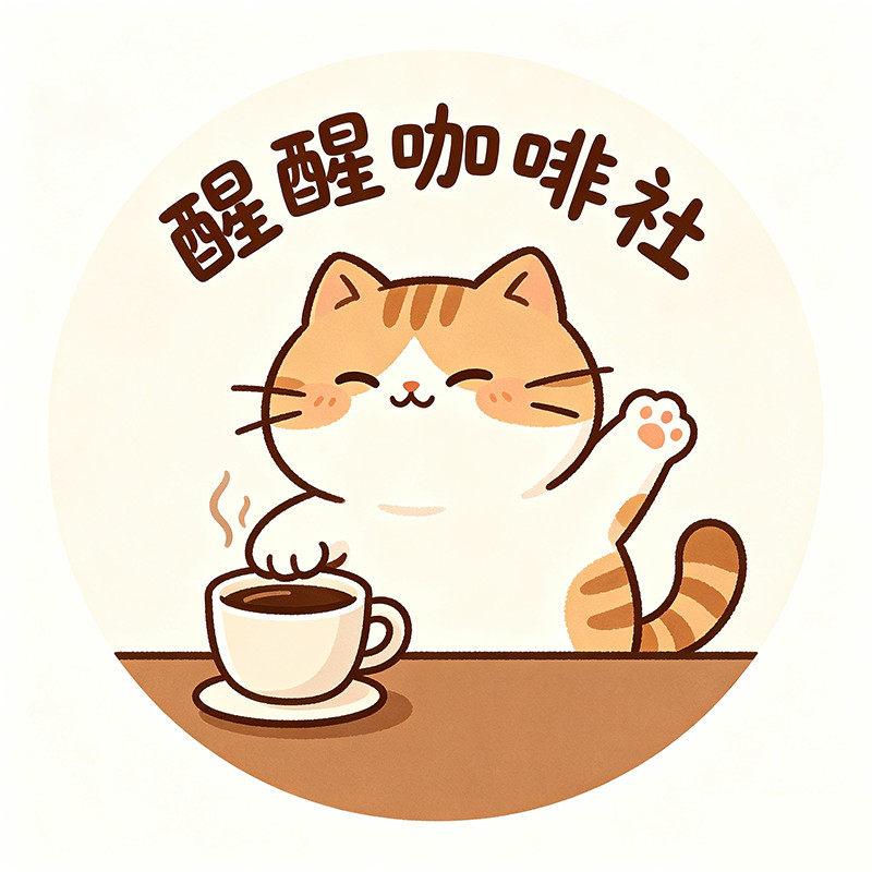 醒醒咖啡社的LOGO