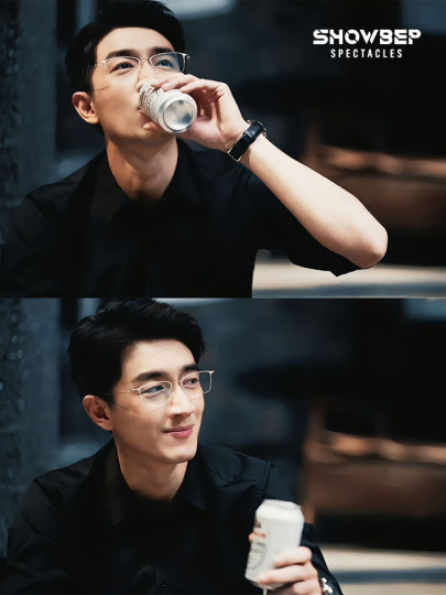 玫瑰的故事林更新同款金丝半框眼镜男款可配近视度数纯钛架方协文