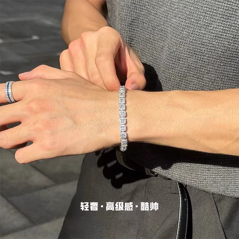 Official Zircon Bracelet from the Drama Series Niuke Ai, Featuring the Same Style as Qi Cheng, Tian Xu Ning, and Zi Yu, a Light Luxury Niche Accessory for Both Men and Women