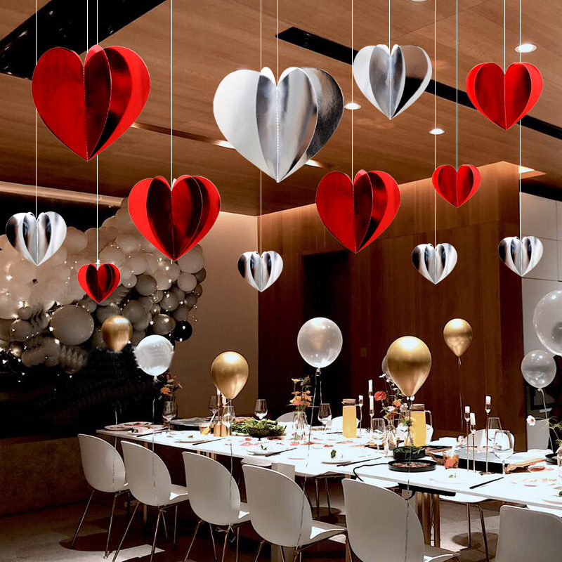 Jewelry Store Scene Love Suspended Ceiling Pendant Creative Window Ornament Festival Supplies Store Decoration Atmosphere Arrangement