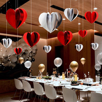 Jewelry Store Scene Love Ceiling Pendant Creative Shop Window Hanging Accessories Shop Decoration Atmosphere Arrangement