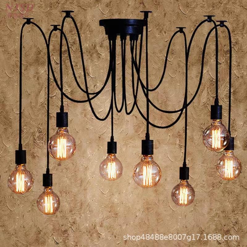 Fairy Flower Pendant Light Retro Industrial Style Creative Bar Cafe Restaurant Office Clothing Store Multi-Head Spider Lamp Fairy Flower Pendant Light Retro Industrial Style Creative Bar Cafe Restaurant Office Clothing Store Multi-Head Spider Lamp