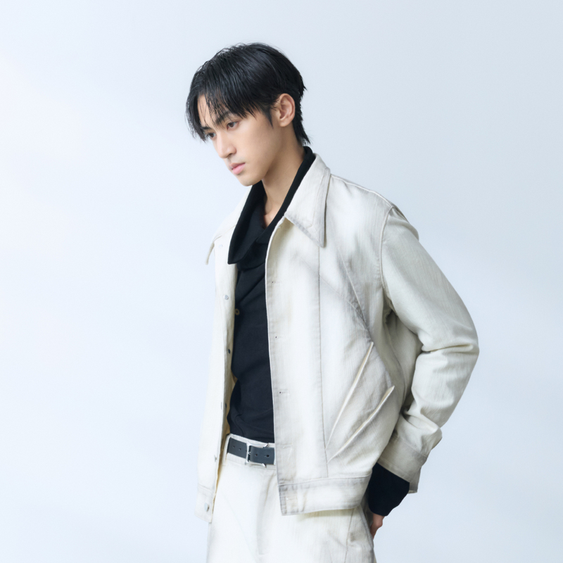 Yunyi [Thousand Paper Cranes] Heavy-Duty Spray-Dyed, Enzyme-Washed, Light and Shadow Effect, Loose-Fitting, Pleated, Topstitched, Structured Silhouette, Slub Cotton Jacket