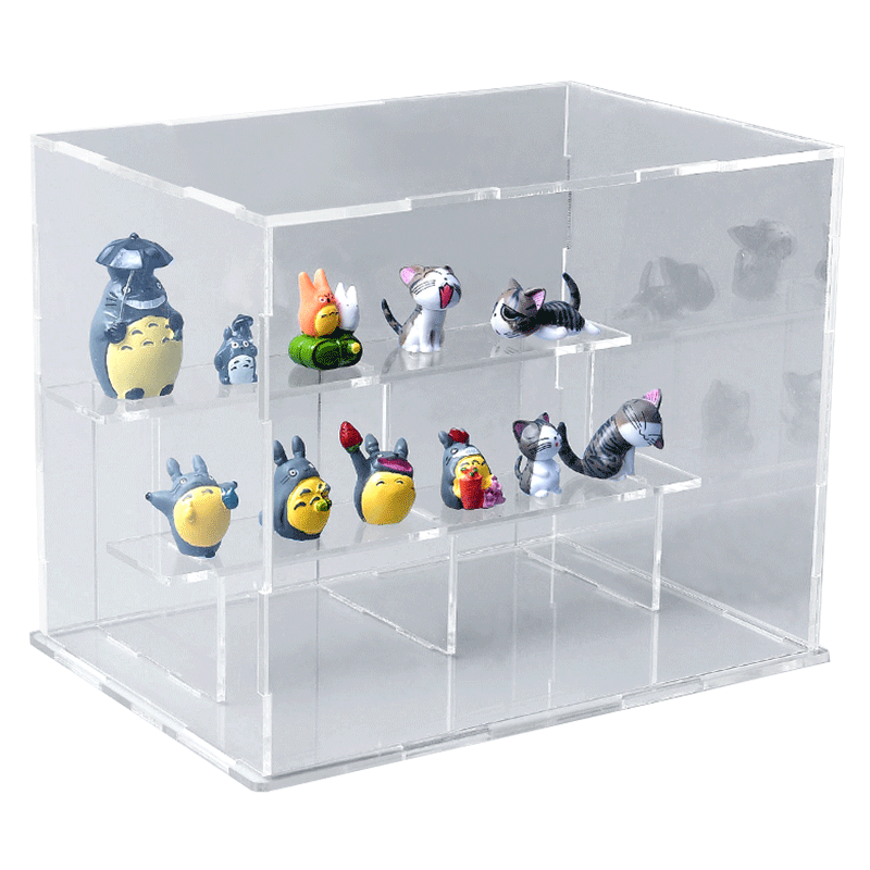 Acrylic display storage box dust cover square head Yanhuang