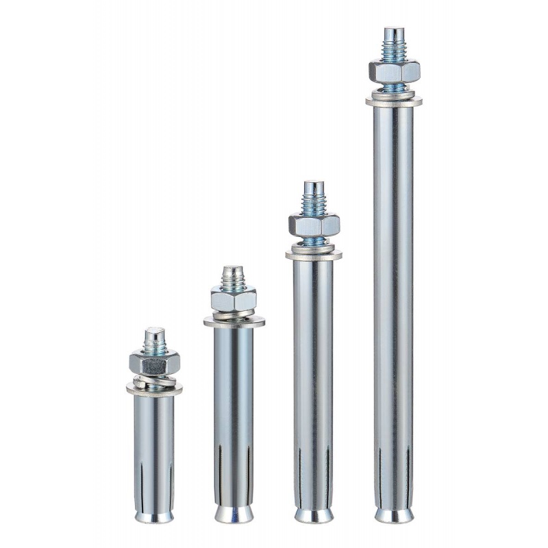 Expansion screw Lengthened ultra-fine galvanized puffy screw ultra-long metal expansion bolt pulls the outer iron expansion tube M6M8M10