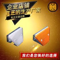 Trapezoidal contour sign double-sided reflective contour sign motorway attached profile Peut-shaped triangular glistening logo