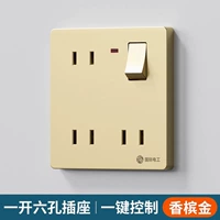 【Золото】 Один открытый шестилетний розетка