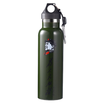 Stainless steel outdoor sports water bottle large capacity portable mountaineering fitness retro thermos cup military camouflage outdoor water bottle