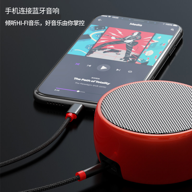 Suitable for Ikf, Baseus, Qcy, Pincon, Tangmai, English Cet-4 and Cet-6 Over-Ear Bluetooth Headphones, Aux Audio Cable for Connecting Mobile Phones and Computers, 3.5mm Male-To-Male, Type-C Conversion Cable