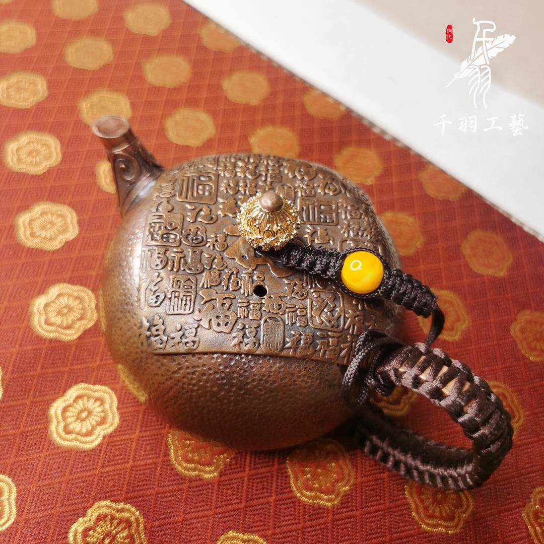 (red copper tea set) 200ML Baifu handmade hammer grain thickened boutique tea tea ceremony-Taobao