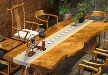 Somwood Kung Fu Building Tea Table New Chinese Zen Tea Select Log Office Tea Table Tea Table and Chair Combination