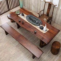 Simple modern Kung Fu tea table Antique Zen Tea Table Log board New Chinese solid wood tea table