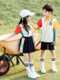 Kindergartenuniform, Sommerkleid, kurzärmelige Abschlussuniform aus reiner Baumwolle im britischen College-Stil, Sportanzug, Grundschuluniform