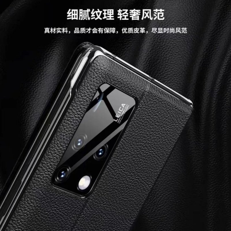 Suitable for Huawei Matex2 Mobile Phone Case Foldableing Screen Genuine Leather Mate X2 Protective Case Smart Window Protective Case X2 Collector's Edition Flip Leather Case Bracket All-Inclusive Anti-Fall Shell New Style for Men and Women