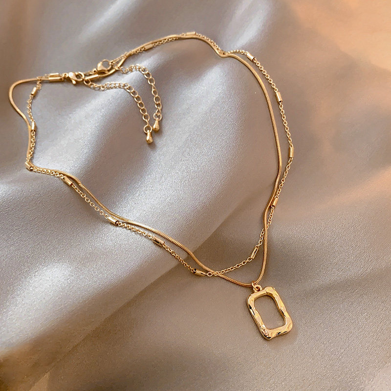 Outlets Clearing Cabinet to pick up 18K gold rectangle irregular pendant outlets female accessories