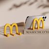 M-Shaped Mcdonald's Phone Stand, Mcdonald's Phone Holder, Office Desktop Ornament, Cute and High-End Niche Design for Women's Workstations