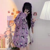 Kulomi coat peripheral clothes cardigan sweater female cute autumn and winter new Japanese students loose soft sister zipper