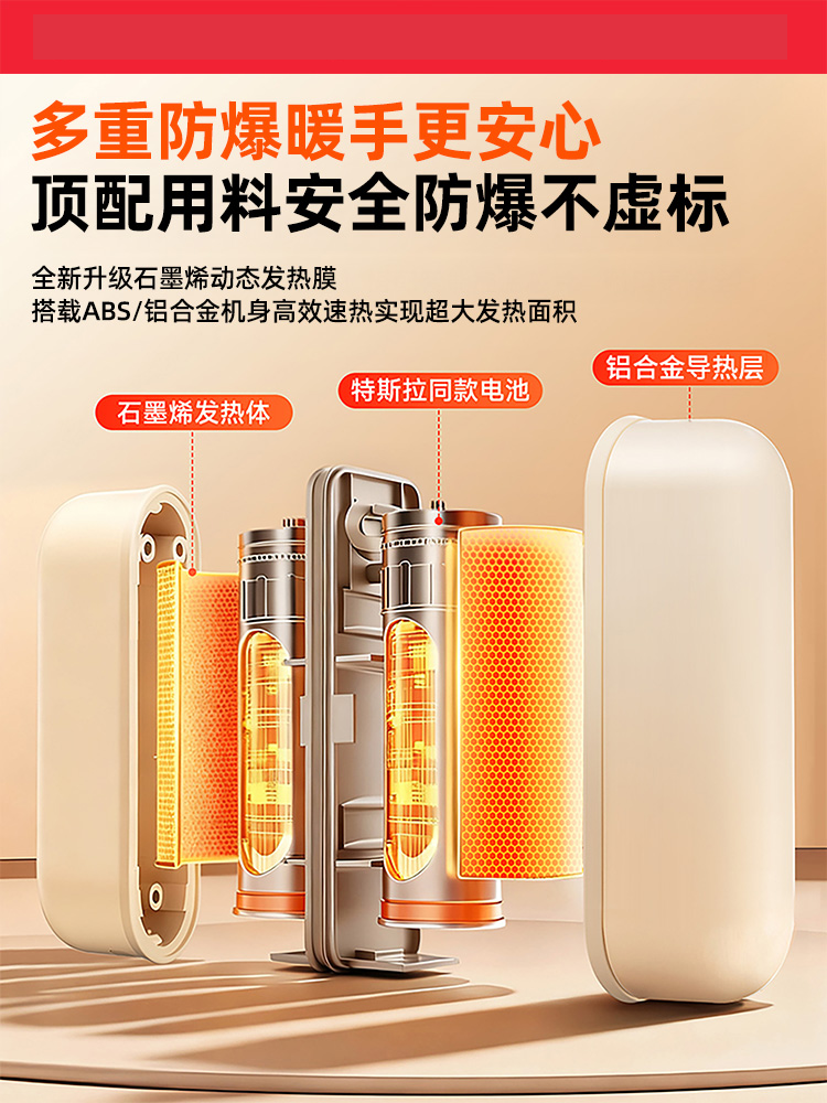 Little Prince 2025 New Model Magnetic Hand Warmer 2-in-1 3C Student Hand Warmer New Year Gift for Girls Birthday Present