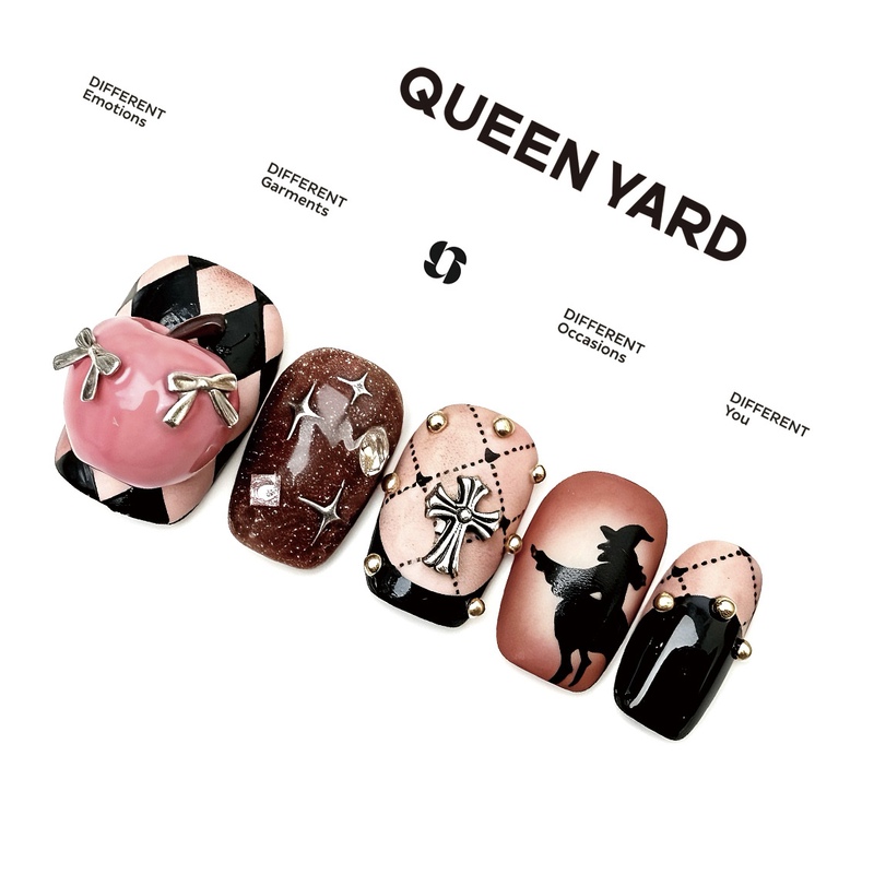 [Witch's Apple] Personalized Retro Dark Style Handmade Wearable Nails