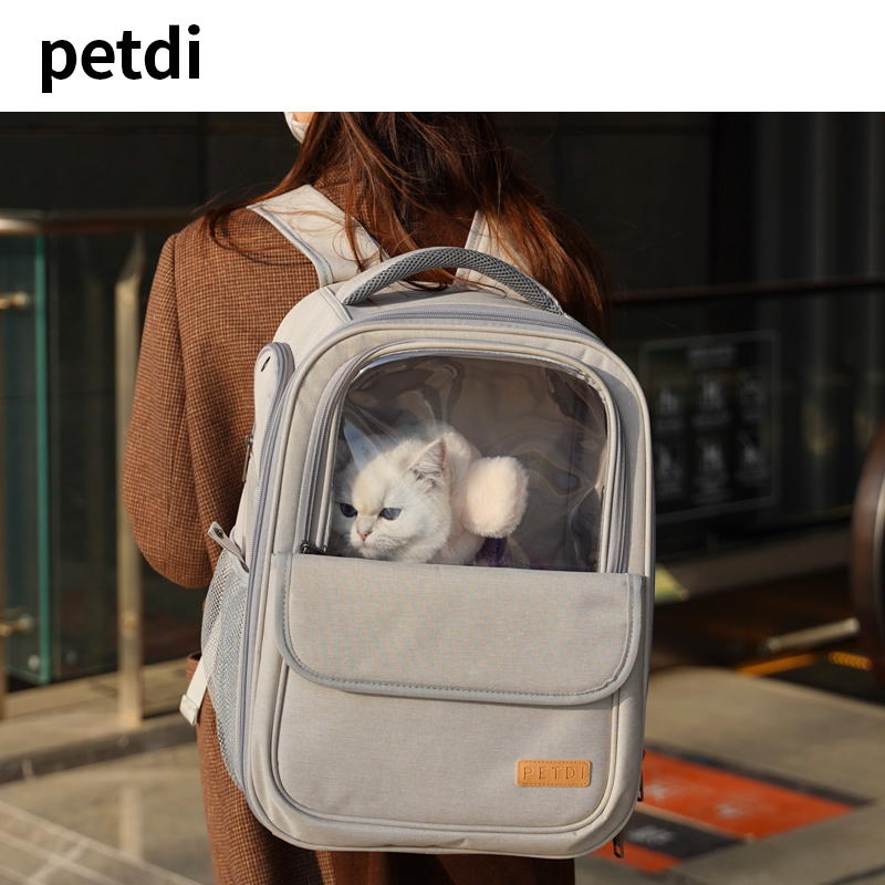 petdi breathable cat bag go out portable cat backpack pet backpack carrying transparent space capsule cat bag