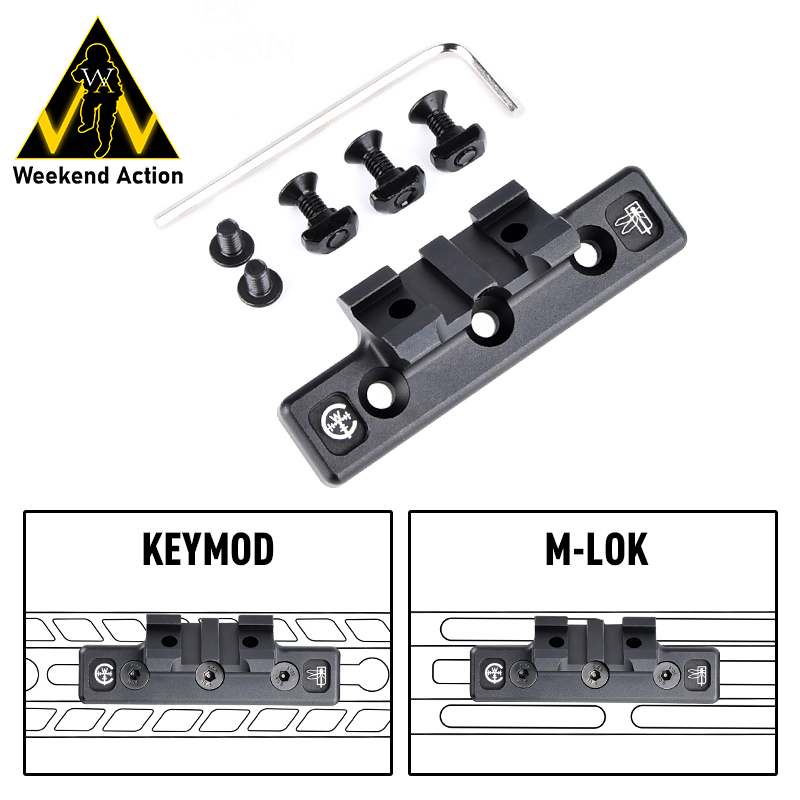 WA outdoor flashlight M300 metal base KEYMOD MLOK system side 20MM rail bracket accessories
