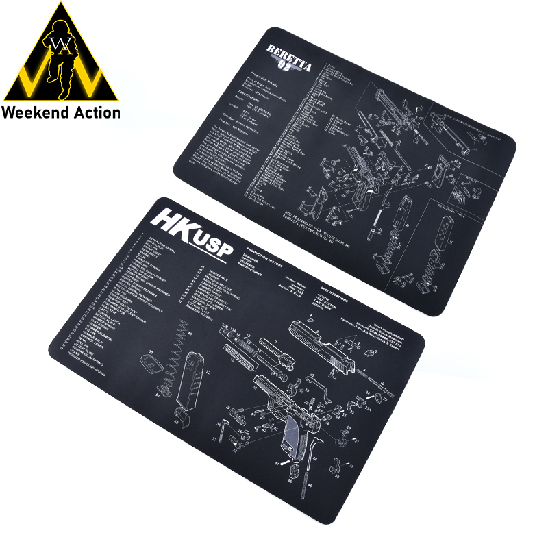 WeekendAction Toy GLOCK Structure Creative Decomposition Diagram Office Mouse Pad Competitive Game Rubber Mat