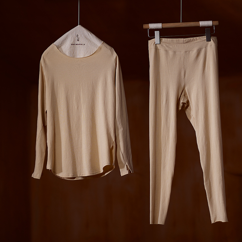 Shanxia's Home Organic Cotton Autumn Clothes and Pants, Plant-Dyed, Ultra-Comfortable, Non-Restrictive, Suitable for Sports and Can Be Worn in All Seasons Shanxia's Home Organic Cotton Autumn Clothes and Pants, Plant-Dyed, Ultra-Comfortable, Non-Restrictive, Suitable for Sports and Can Be Worn in All Seasons