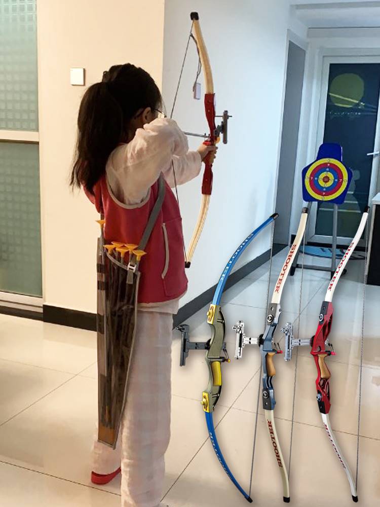 Archery equipment indoor children's props recurve bow and arrow toy mini girl 10 years old professional shooting training target