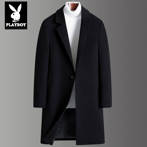 Playboy, длинное шерстяное пальто, осенняя зимняя шерстяная куртка, средней длины