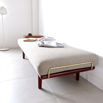 New Chinese solid wood enter door changing shoe bench living room fabric bench bedroom bedbench office resting long bench