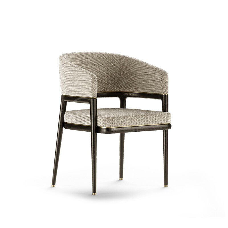 Italian new light luxury restaurant cafe dining chair study desk chair Nordic simple fashion solid wood leisure chair