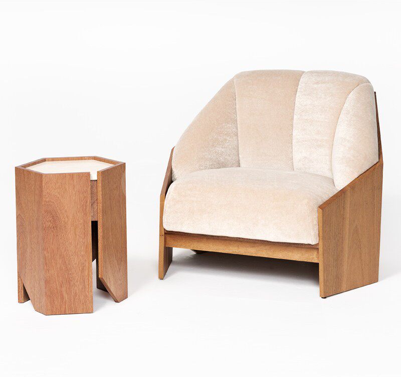 Modern Chinese living room Solid wood guest chair designer sample room creative sofa chair hotel sales room reception chair