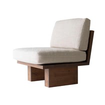 Nordic Minimalist Modern Living Room Solid Wood Sofa Chair Soft Dress Designer Prototype Interplate Cloth Art Casual Chair Holder single chair