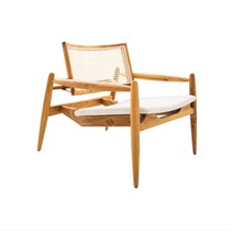 Nordic Minimalist Modern Living Room Solid Wood Vine Back Sofa Chair Folk Tea Room Chvine Armchair Designer Leisure Chair