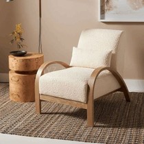 Nordic minimalist fabric leisure single chair soft decoration designer creative solid wood armchair hotel club sofa chair