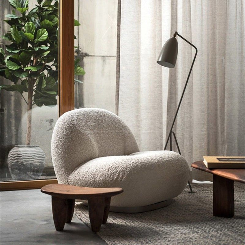 Nordic minimal metal lazy lamb lamb chair sofa chair