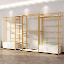 Bra display rack underwear shelf socks rack underwear display rack clothing store hook display rack floor-standing gold