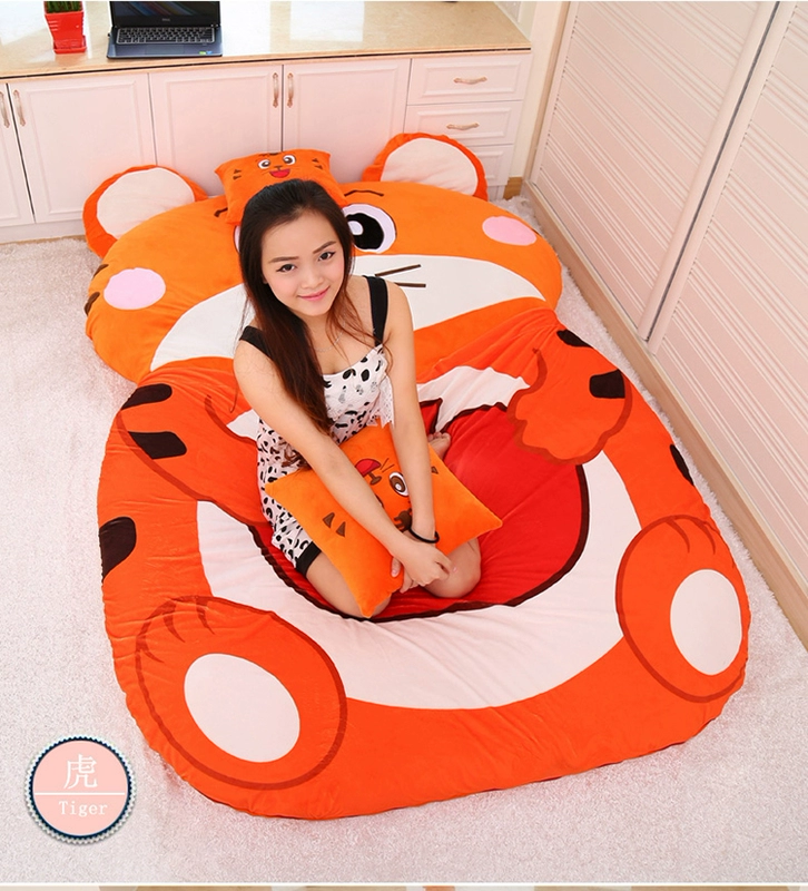 Beanbag tatami đơn hoặc kép Totoro phim hoạt hình sáng tạo dễ thương chút giường sofa túi ngủ nệm ngủ Lazy - Nệm