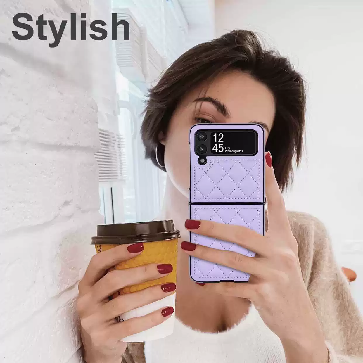 Galaxy Z Flip4 phone case with lamb print for Samsung Fold3