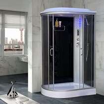 Shower room one-piece tempered glass arc fan-shaped partition washing shower closed bath room overall bathroom with shower bath