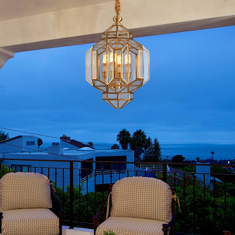 全铜入户吊灯，别墅大门的璀璨明珠？-户外吊灯-淘宝好物网