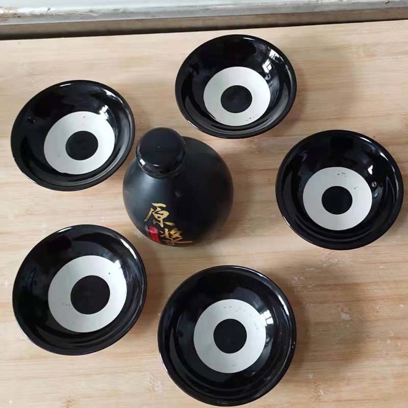 Ancient Wine Bowl Ancient Wind Wrestling Wine Bowl Old small Black Bowl Ancient Drinking Bowl Drinking special bowl Ceramic Tea Bowl