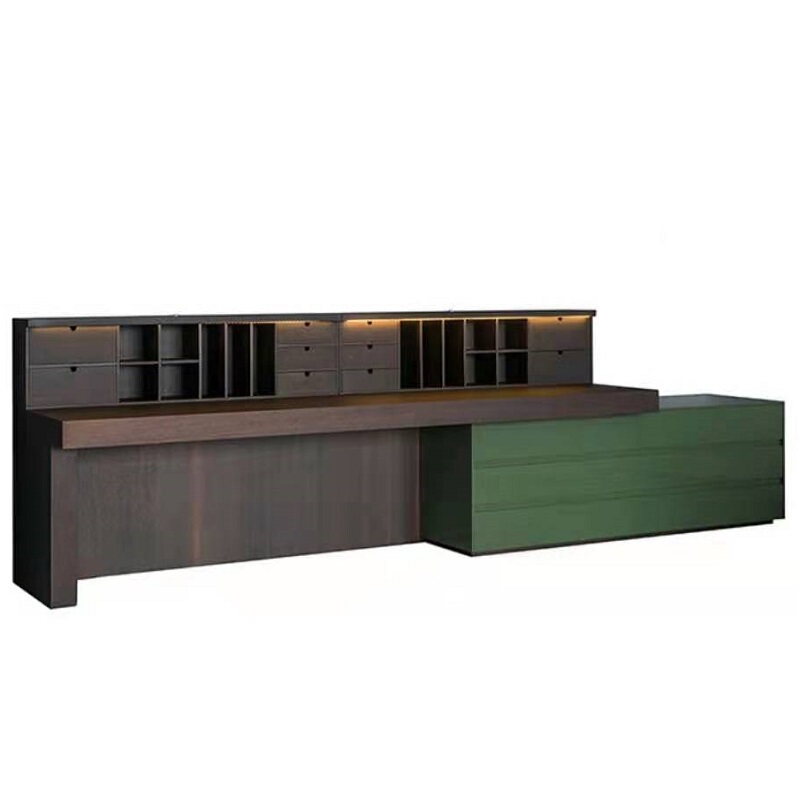 Daya Desk Modern Solid Wood Multifunctional Writing Desk Office Desk Assembly Large Apartment Integrated Cabinet Computer Desk Daya Desk Modern Solid Wood Multifunctional Writing Desk Office Desk Assembly Large Apartment Integrated Cabinet Computer Desk